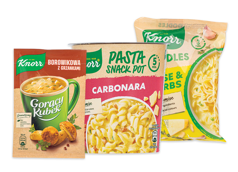 Užpilamoms sriuboms, makaronams KNORR