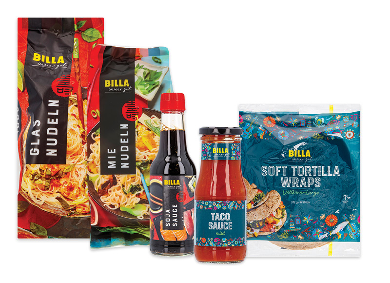 BILLA PASAULIO VIRTUVĖS produktams IMMER GUT