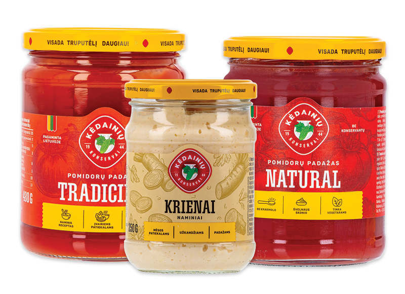 KĖDAINIŲ kečupui, padažams, krienams