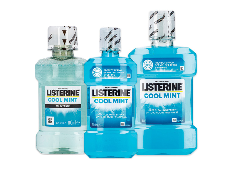 Burnos priežiūros priemonėms LISTERINE