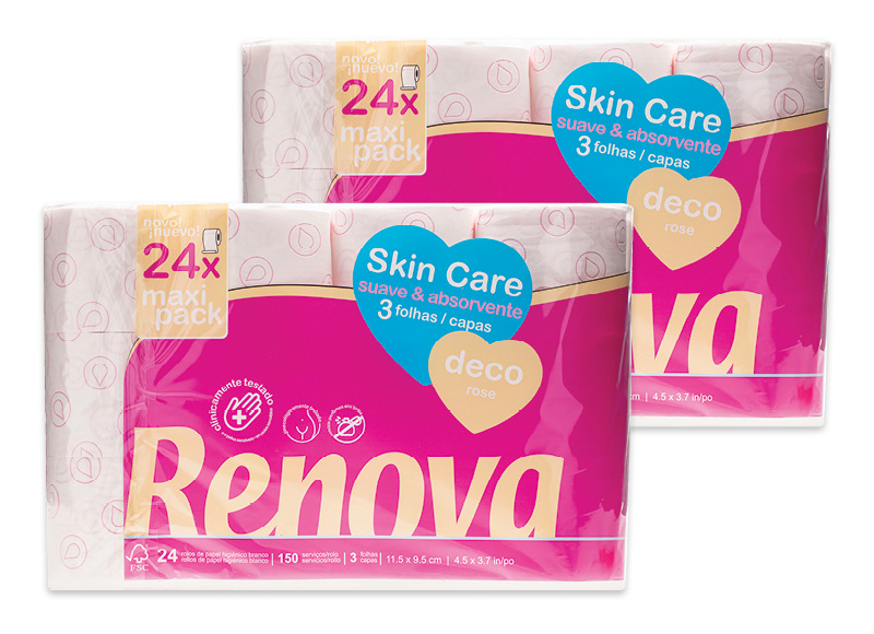 Tualetinis popierius RENOVA SKIN CARE DECO
