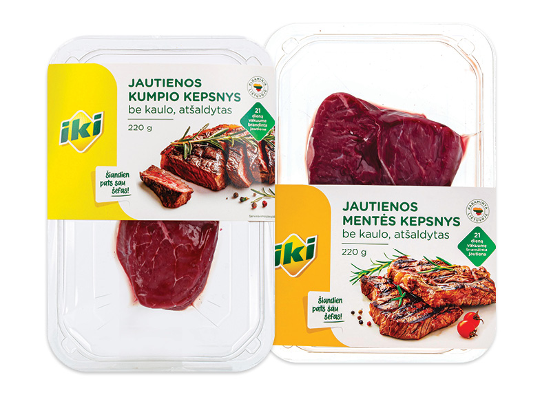 IKI brandintai jautienos mentei ir kumpiui be kaulo