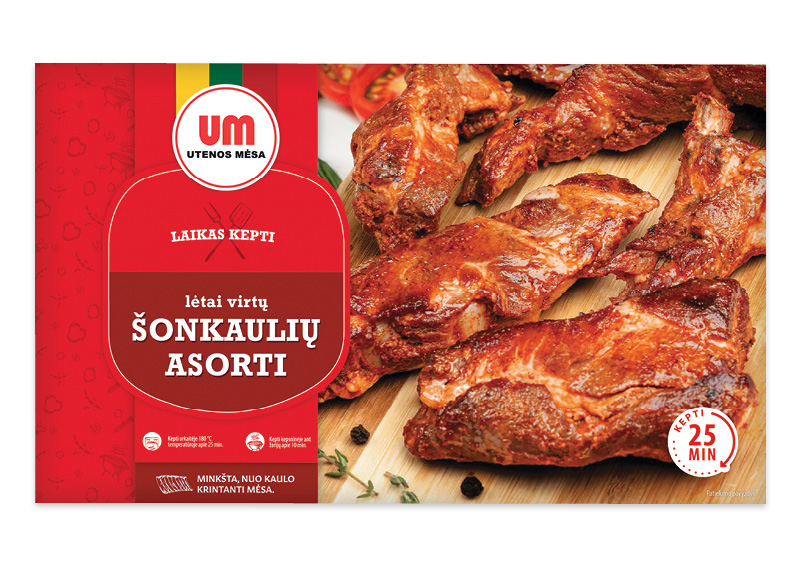 Lėtai virtų kiaulienos ŠONKAULIŲ ASORTI