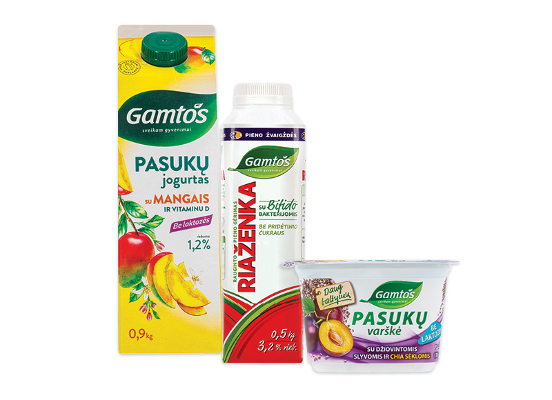 Rauginto pieno produktams GAMTOS LINIJA