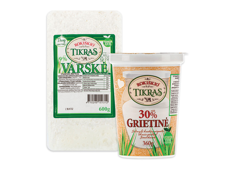 Varškei ir grietinei ROKIŠKIO TIKRAS