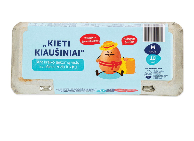 KIETI ant kraiko laikomų vištų kiaušiniai