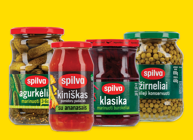 Konservuotoms daržovėms, padažams SPILVA