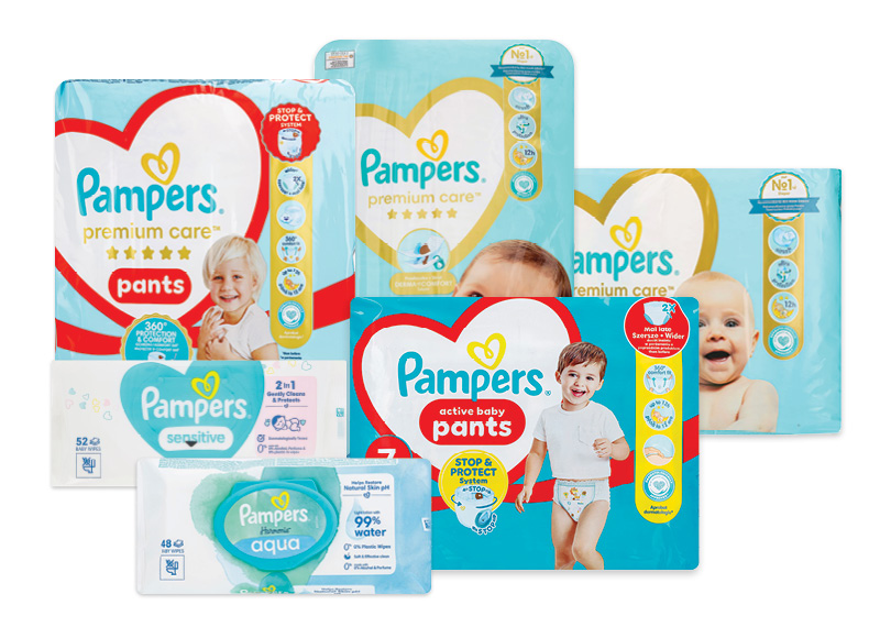 Sauskelnėms ir drėgnosioms servetėlėms PAMPERS