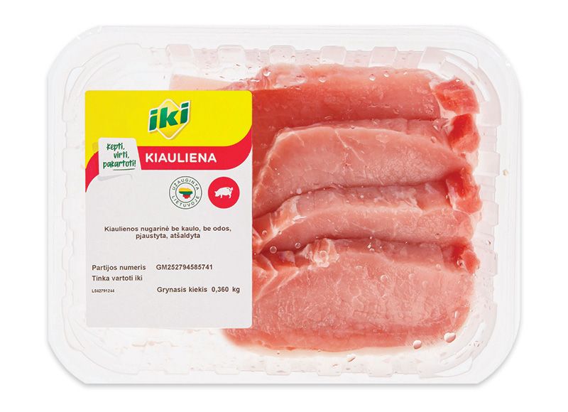 IKI pjaustyta kiaulienos nugarinė be kaulo