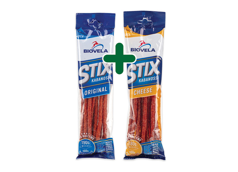 Karštai rūkytos dešrelės BIOVELA STIX KABANOSSI