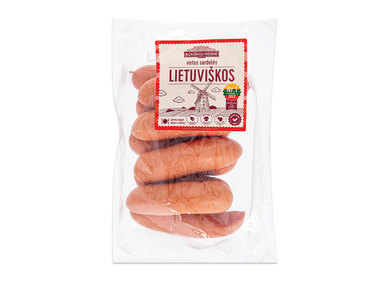 Lietuviškos virtos sardelės ROKIŠKIO MĖSINĖ