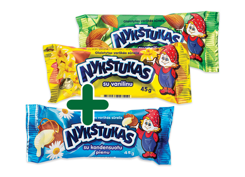 Glaistytas varškės sūrelis NYKŠTUKAS
