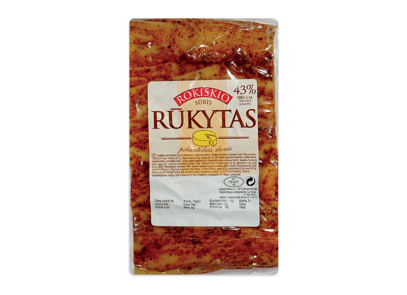 Rūkytas PIKANTIŠKAS ROKIŠKIO sūris