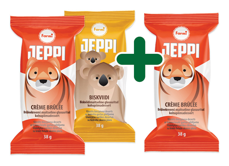 Glaistytas varškės sūrelis JEPPI