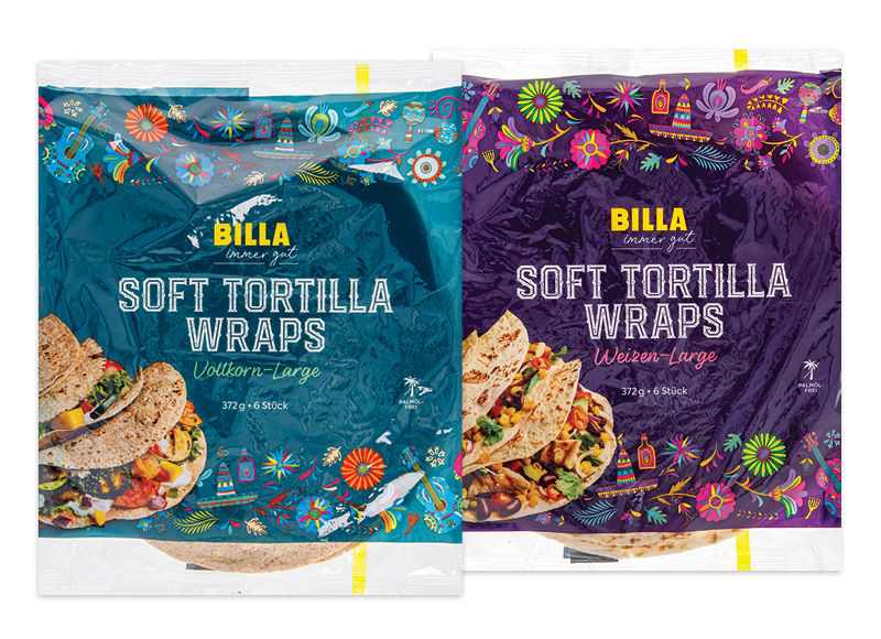BILLA tortilijos