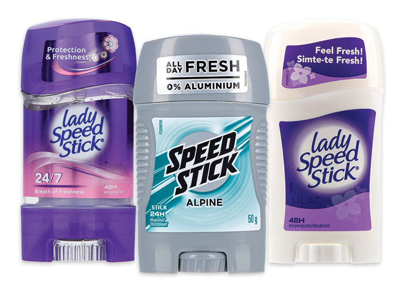Dezodorantams LADY SPEED STICK ir MENNEN SPEED STICK