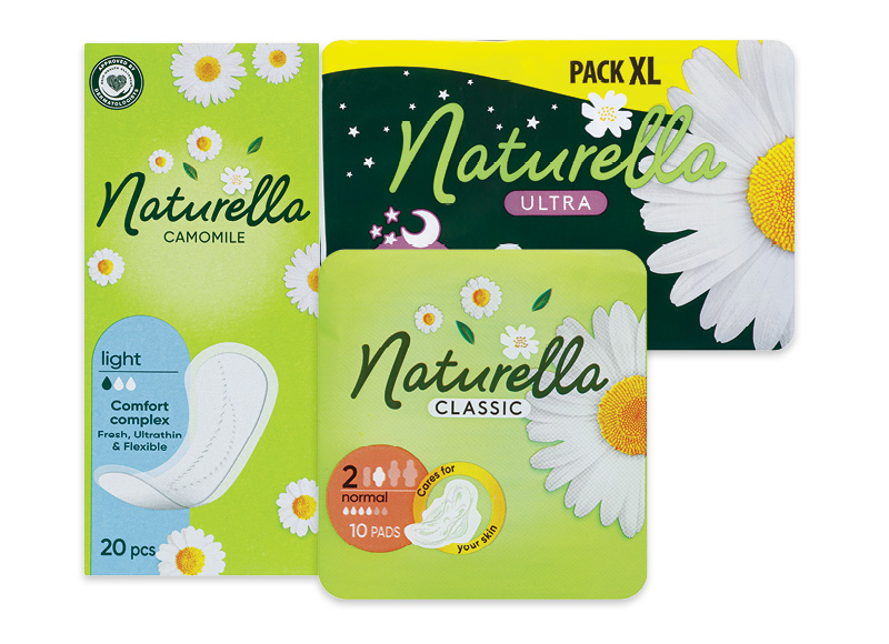 Moterų higienos priemonėms NATURELLA