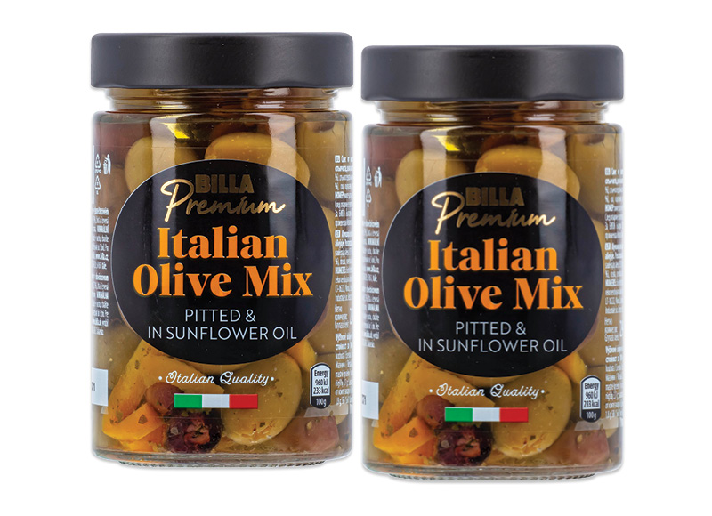 BILLA PREMIUM itališkų alyvuogių mišinys saulėgrąžų aliejuje