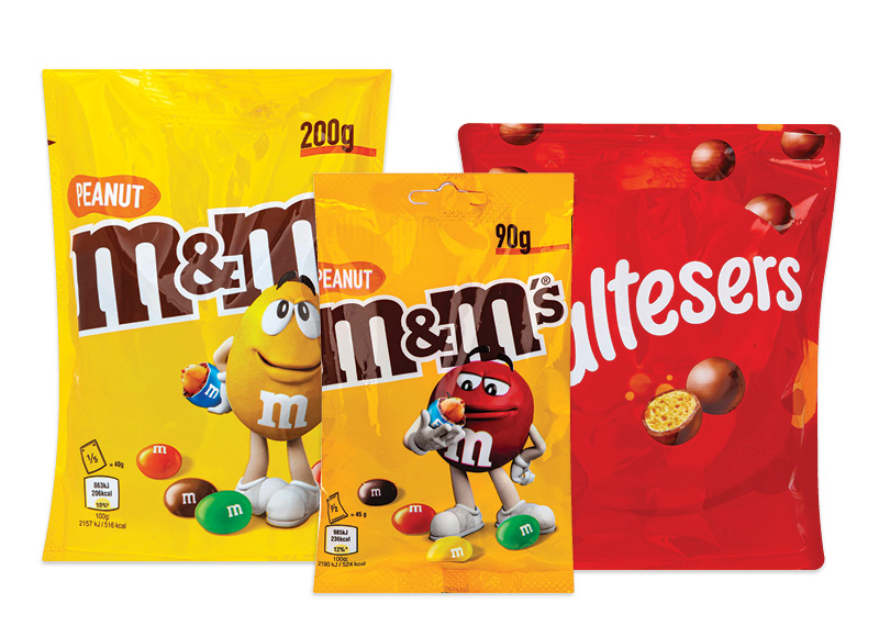 Šokoladui, dražė, saldainiams M&M ir MALTESERS