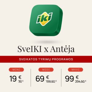 Speciali kaina SveIKI x Antėja tyrimams