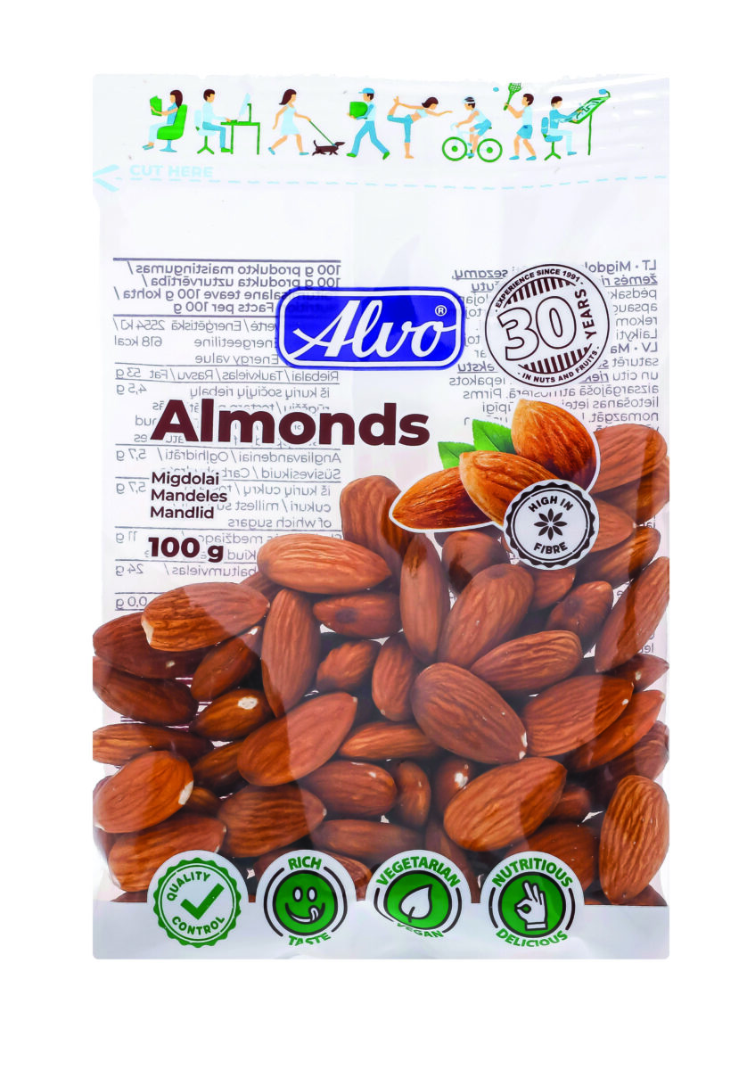 Migdolų riešutai ALVO, 100 g