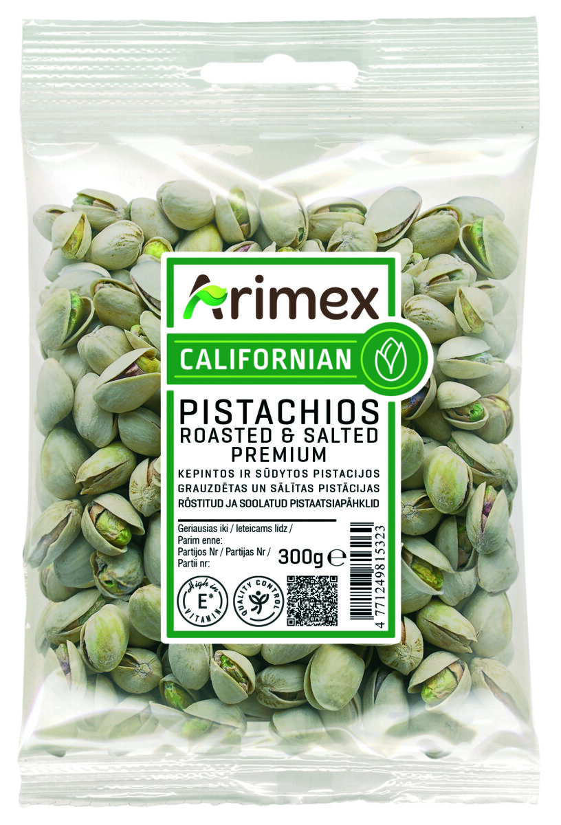 Pistacijos kepintos ir sūdytos ARIMEX PREMIUM, 250 g