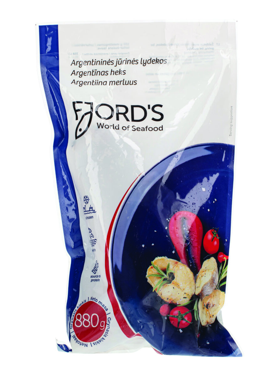 Šaldytos argentininės jūros lydekos FJORD’S, be galvos, be uodegos, 880 g