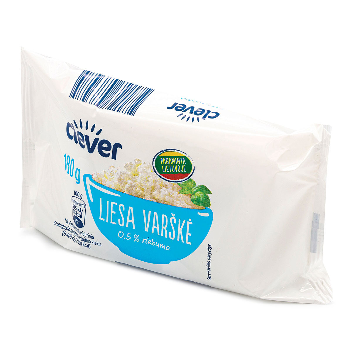 Liesa varškė CLEVER 0,5% rieb., 180 g