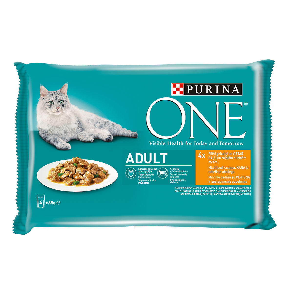 konservuotas-kaciu-edalas-su-vistiena-ir-sparaginemis-pupelemis-one-adult