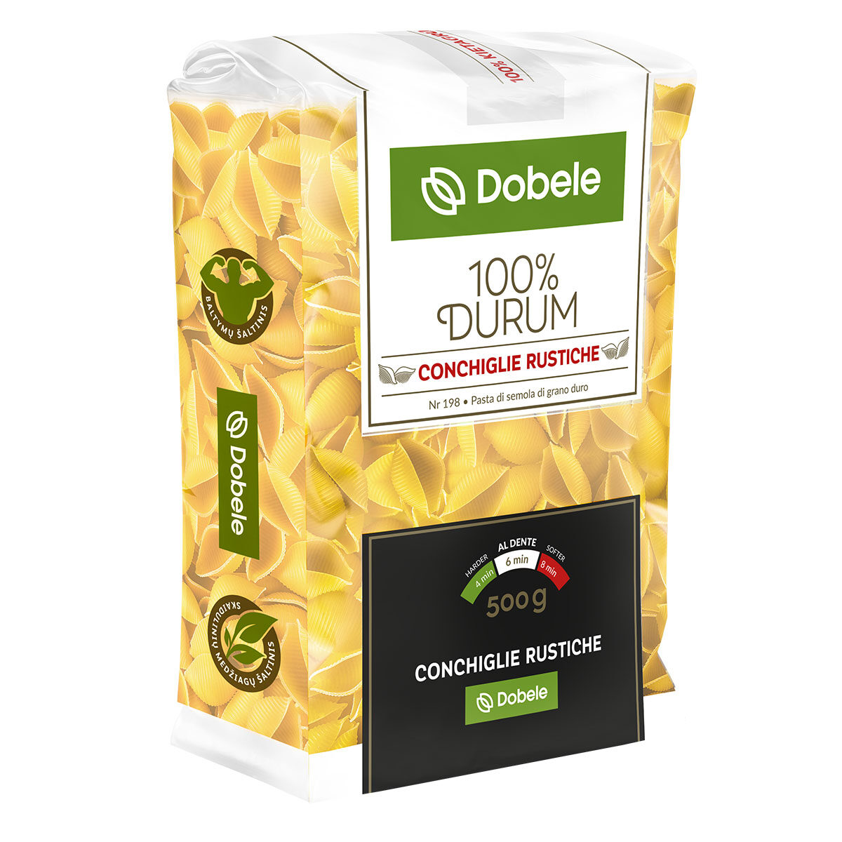 makaronai-dobele-conchiglie-rustiche