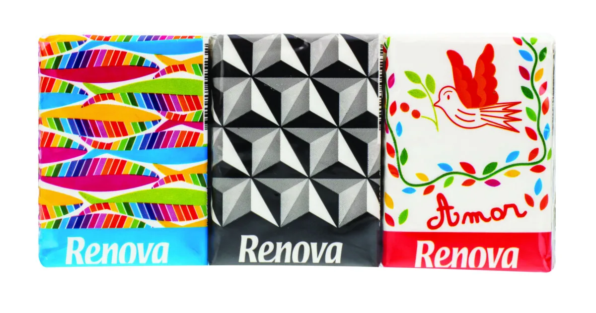Popierinės nosinaitės RENOVA DESIGN 4 sl.