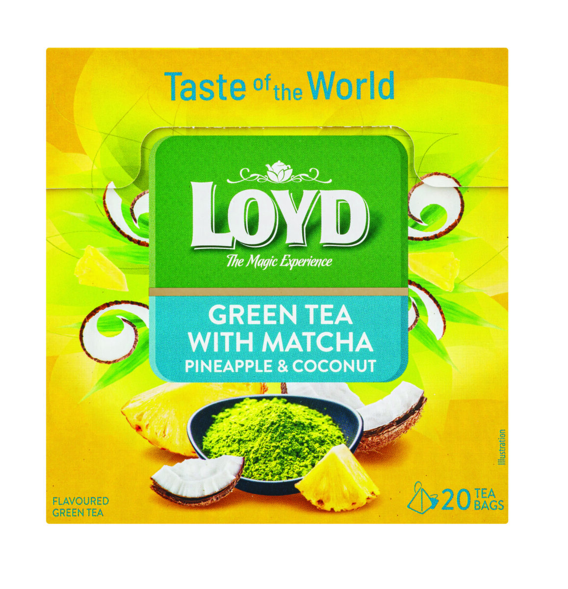 zalioji-arbata-loyd-green-matcha-ananasu-ir-kokosu-skonio