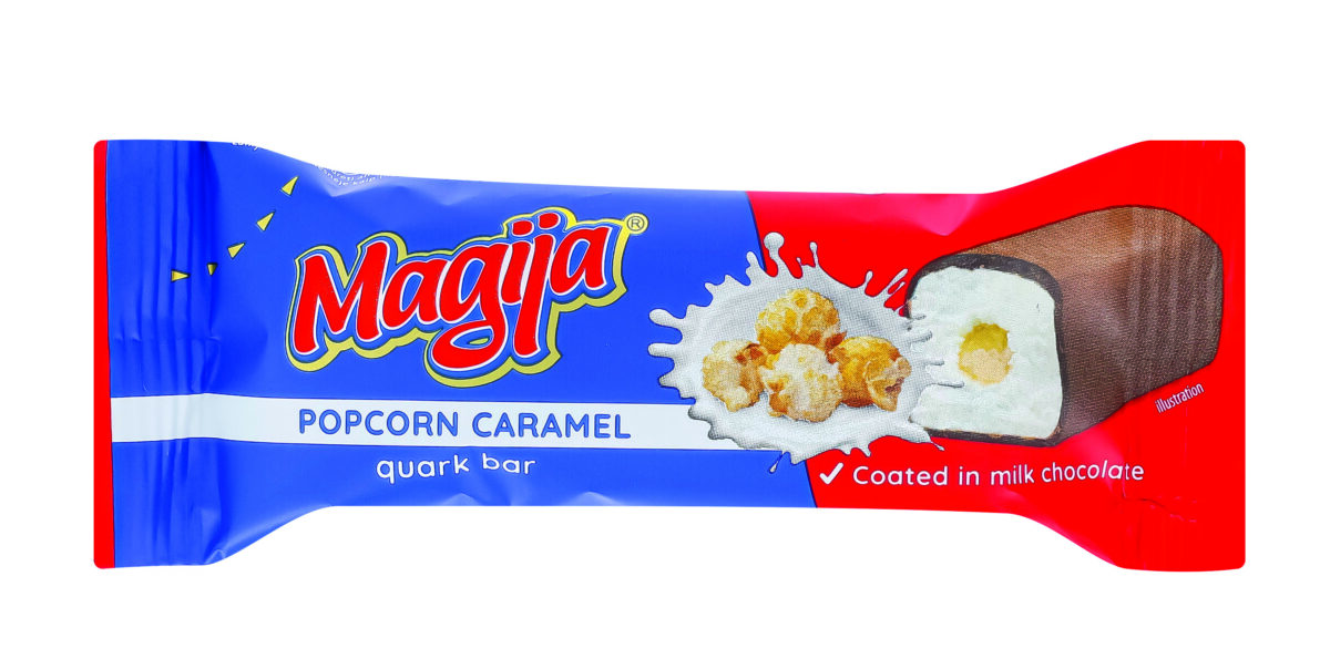 Surelis Varškės sūrelis spragėsių skonio su sūdyta karamele aplietas pienišku ...