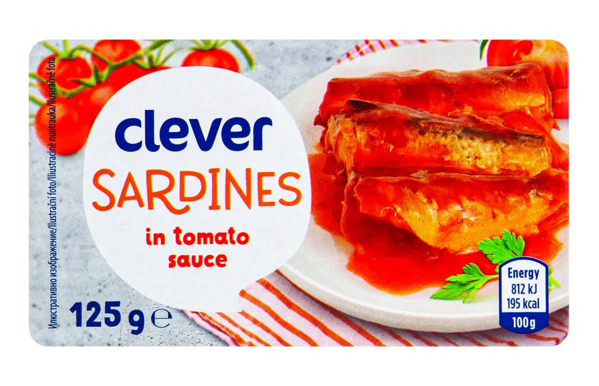 Sardinės pomidorų padaže CLEVER, 125 g