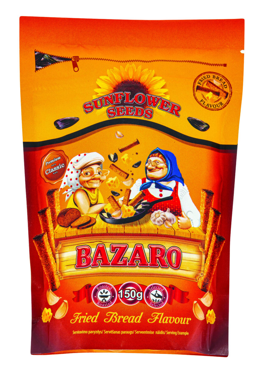 Juodos saulėgrąžos BAZARO keptos duonos skonio, 150 g
