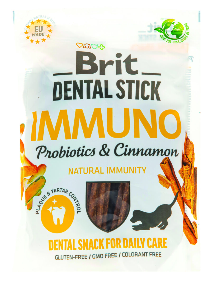brit-dental-stick-treat-immuno-probioticscinnamon-pasaro-papildas-suni