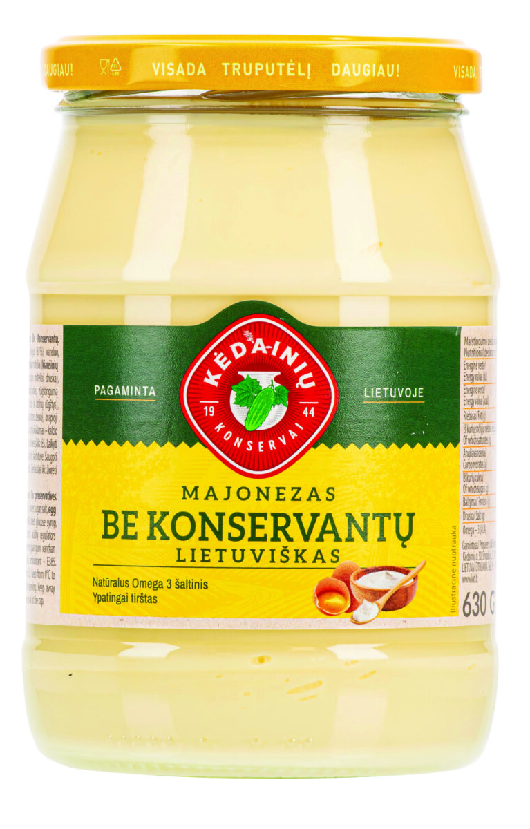 KĖDAINIŲ majonezas lietuviškas be konservantų, 61%, 630 g