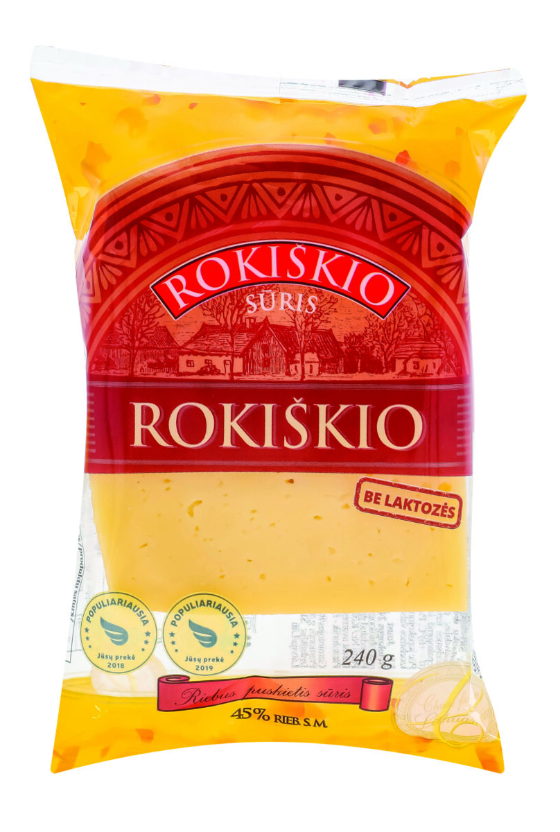 Sūris be laktozės ROKIŠKIO, 240 g